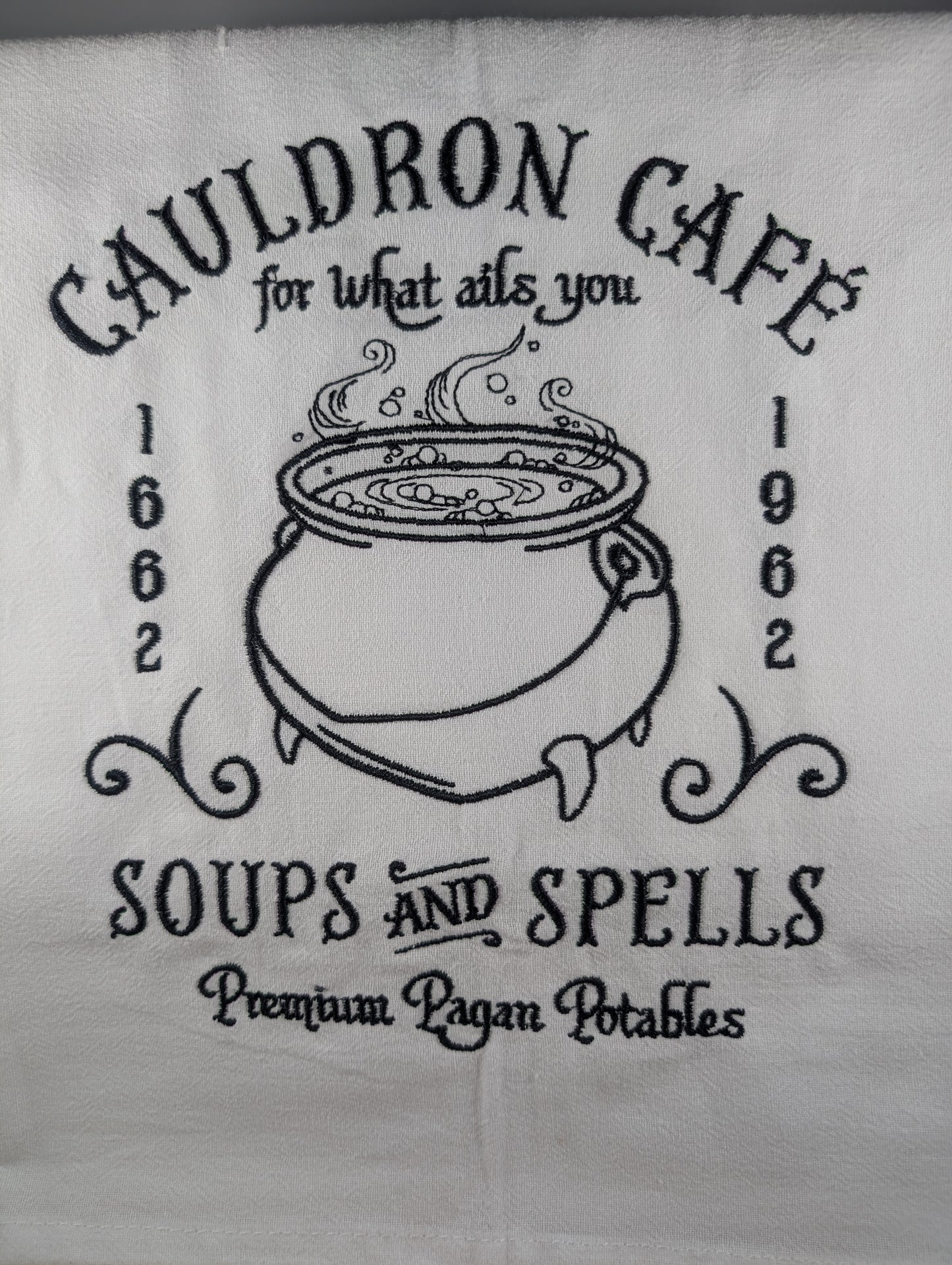Set of 5 tea towels celebrating your witchy "travels"